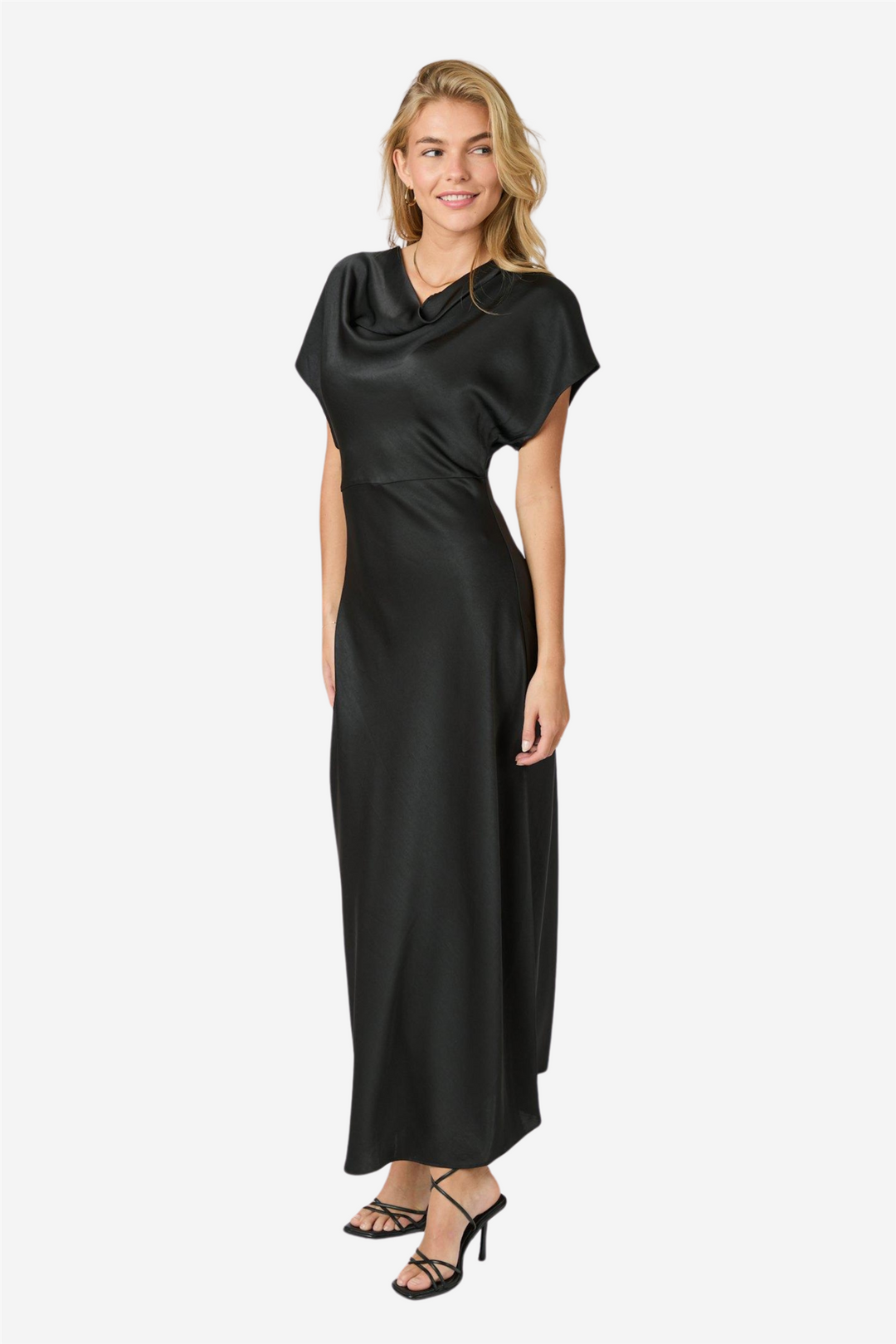Andrea Heavy Sateen Dress Black