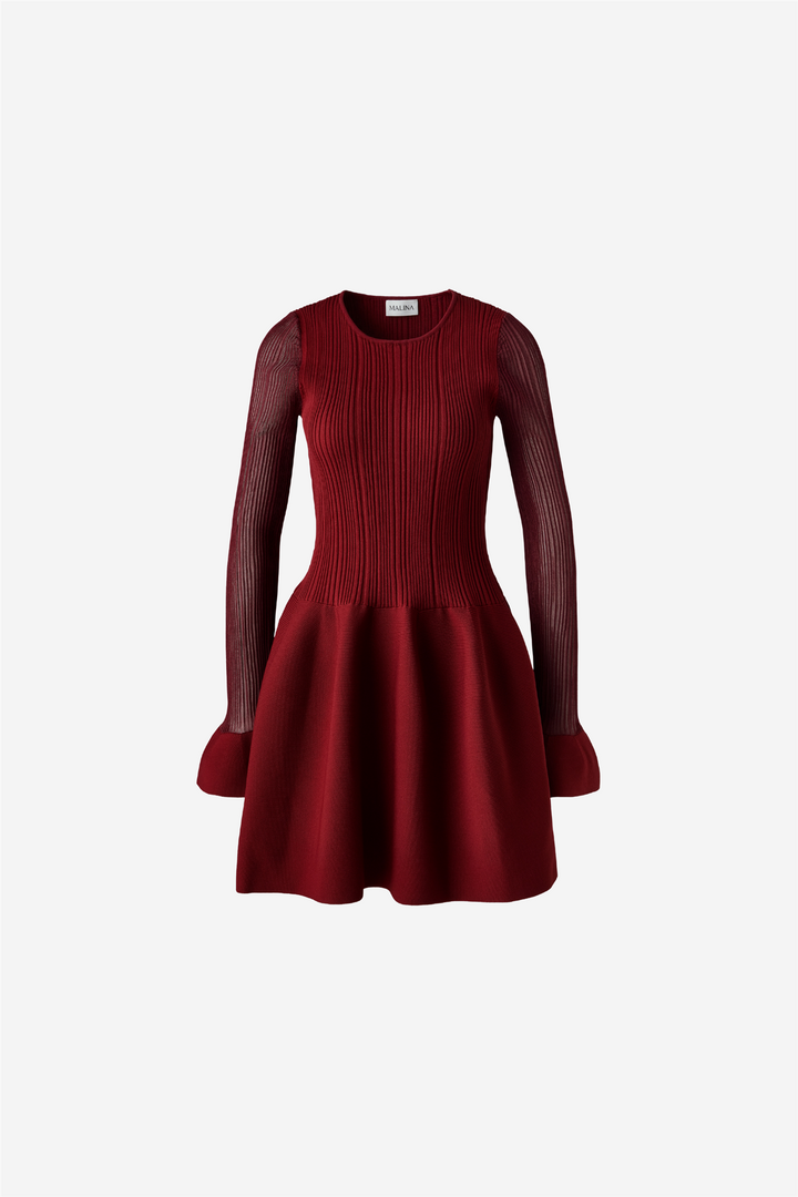 Elona Knitted Mini Dress Ruby