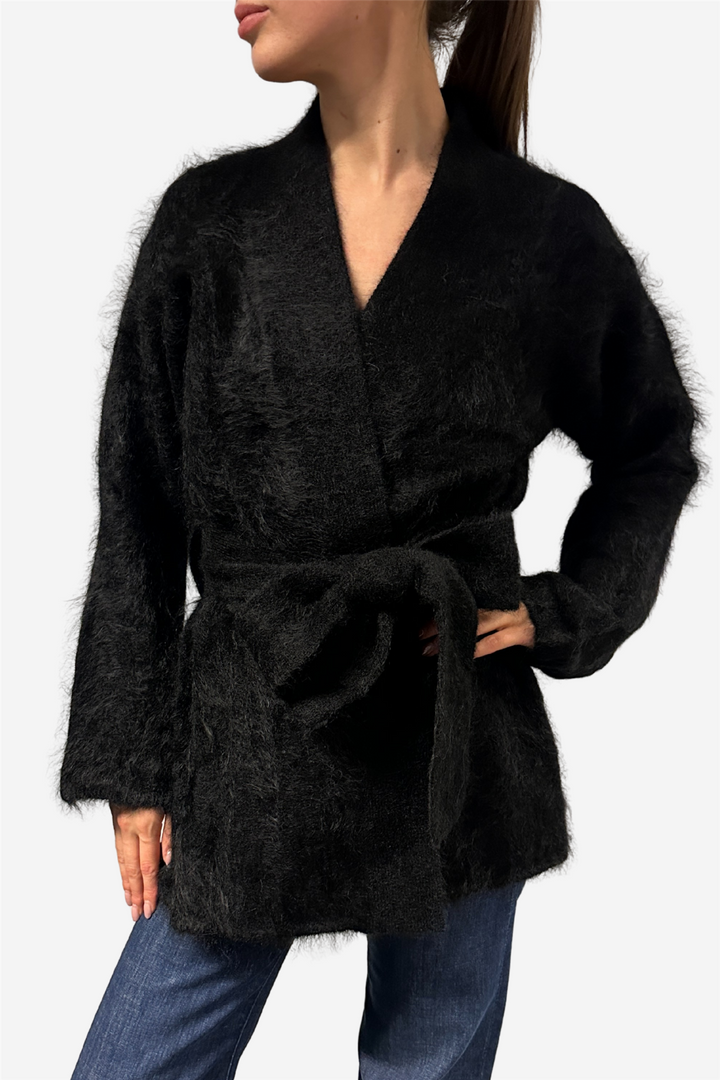 Vera Chunky Cardigan Black