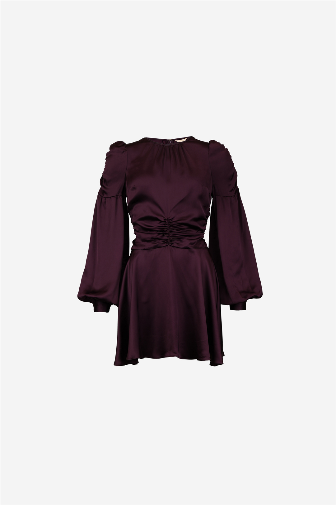 Satin Mini Dress Burgundy