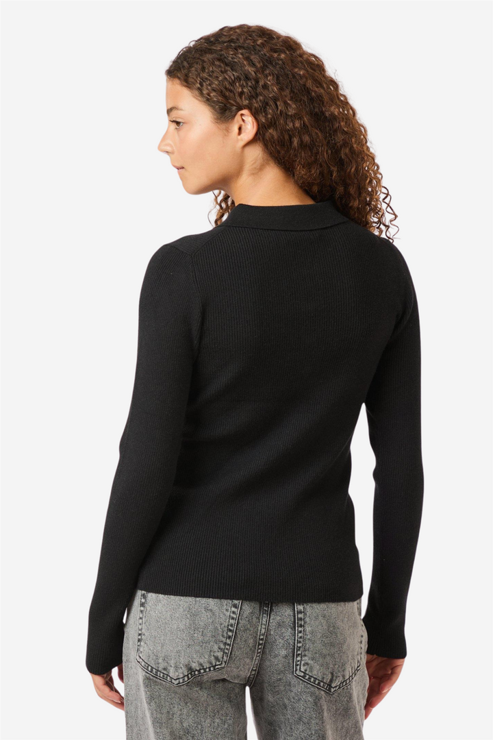 Panama Knit Blouse Black