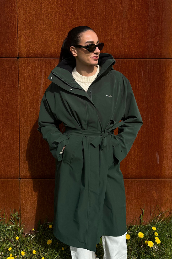 Flow belt jacket dk. Green