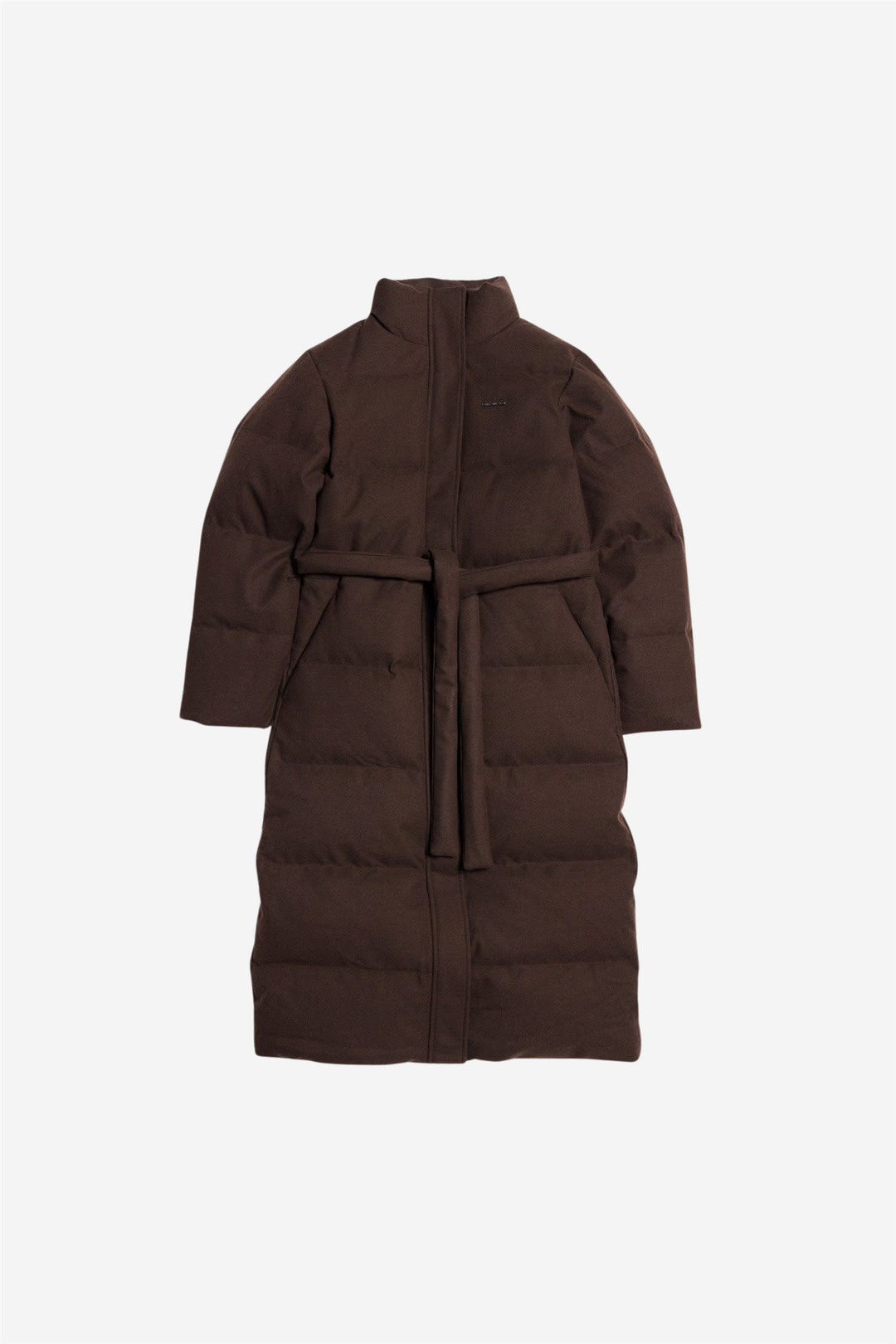 W Tech Wool Down Coat Dark Brown