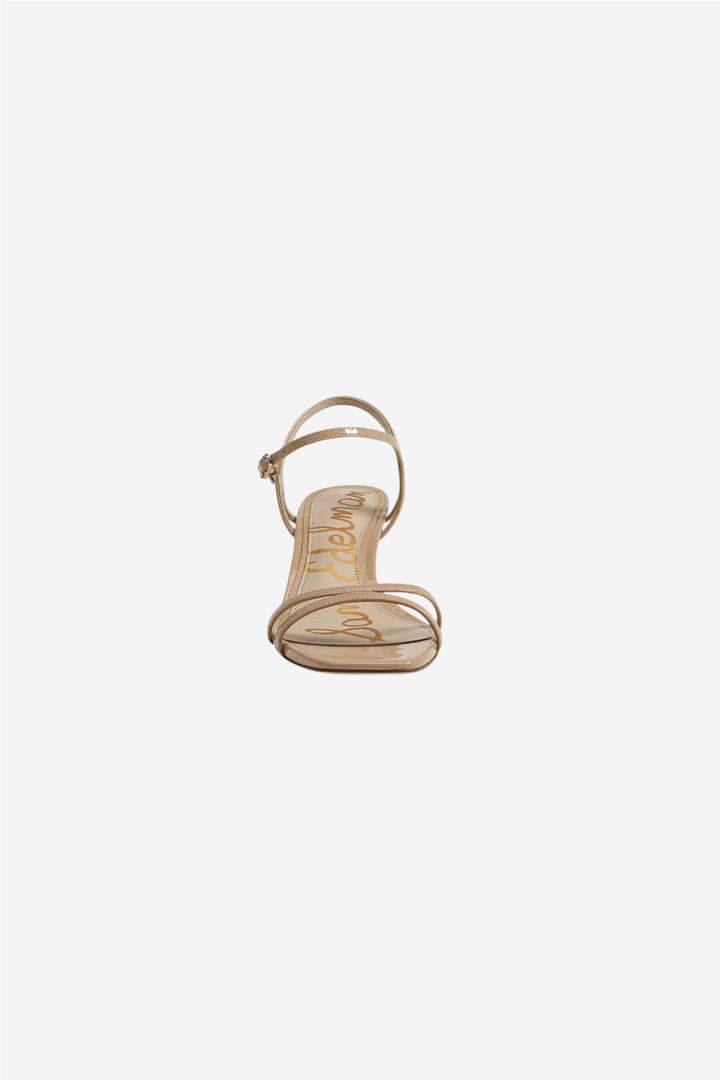 Presley Strappy Kitten Heel Sienna Tan Patent