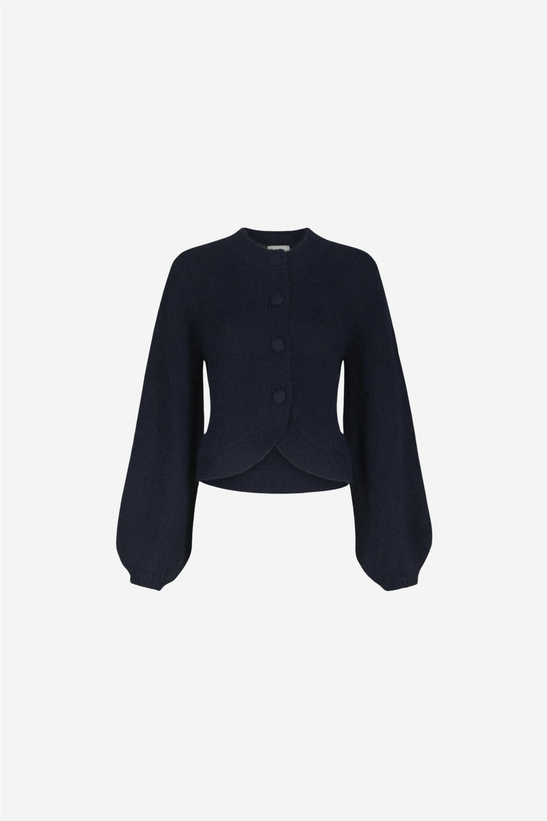 Gio Fluffy Knit Cardigan Navy