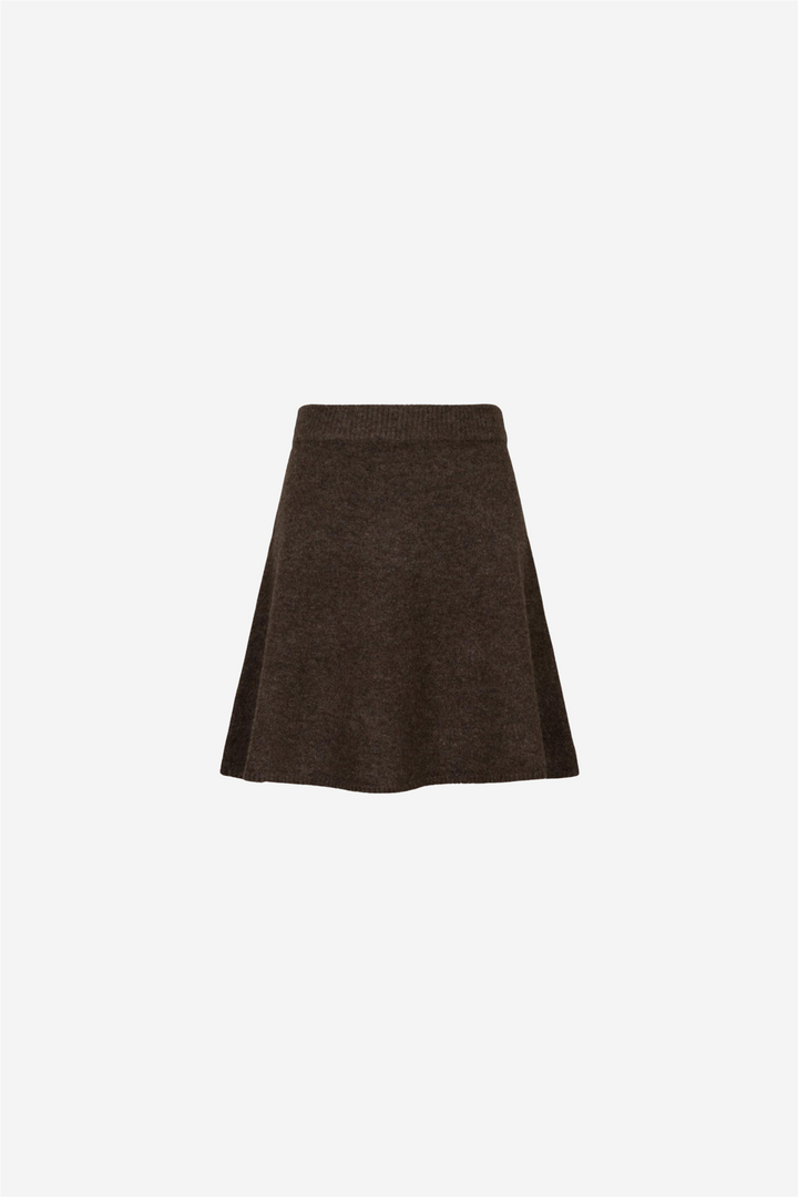 Gisa Knit Skirt Dark Brown