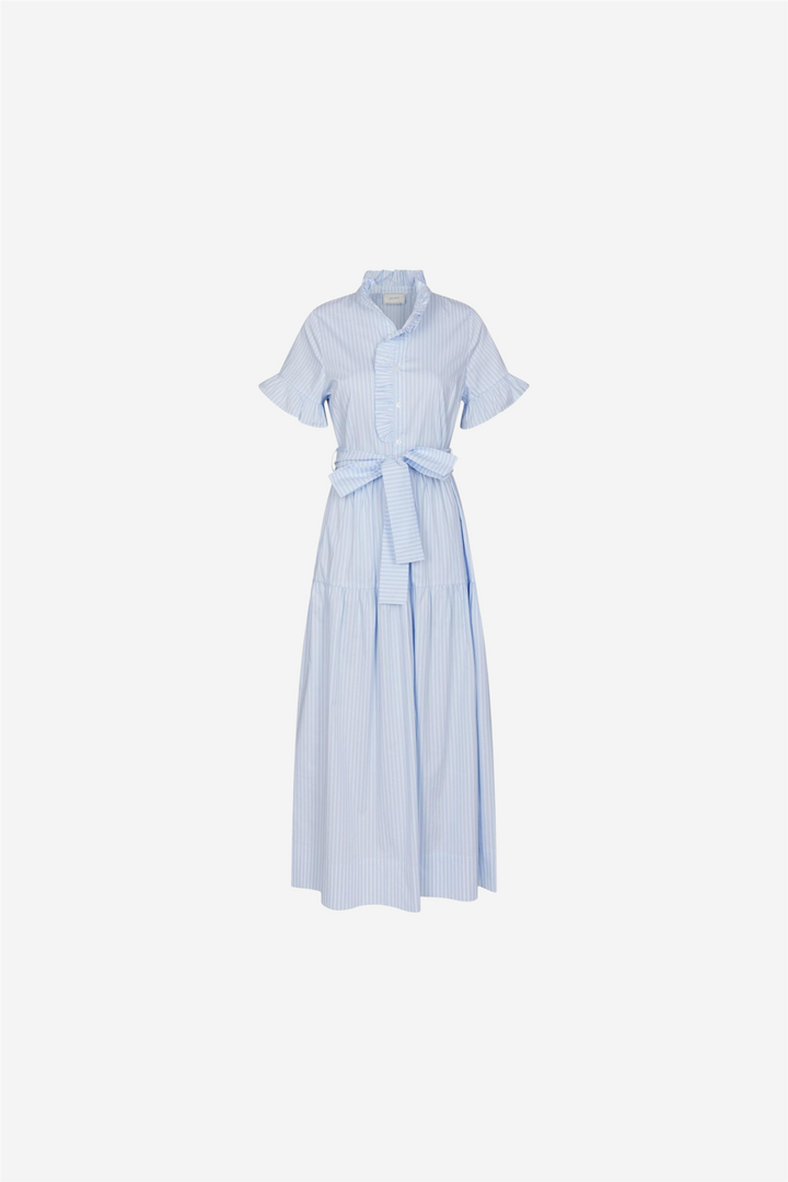 Nellie Soft Stripe Dress Light Blue