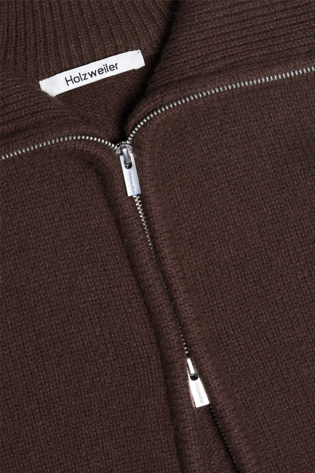 Line Wool Cardigan Dark Brown