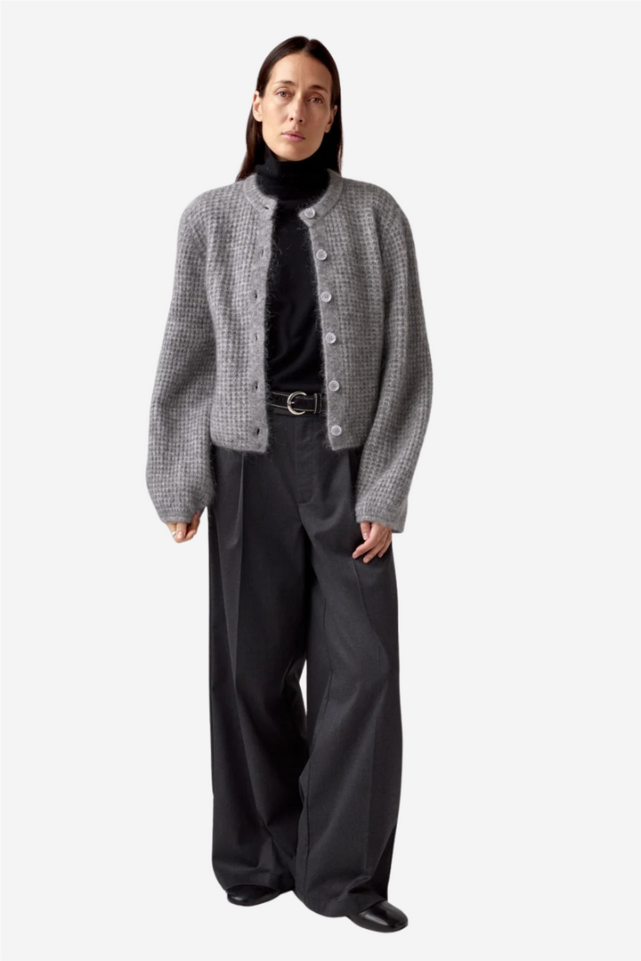 Sofia Mohair Cardigan Medium Grey Melange