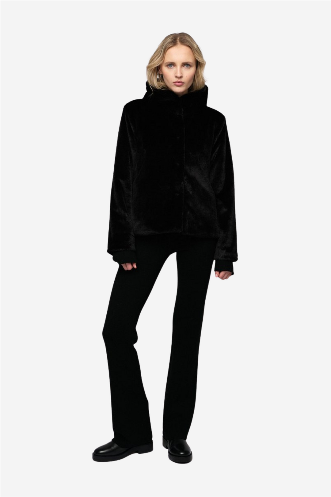 Charlie Fake Fur Jacket Black