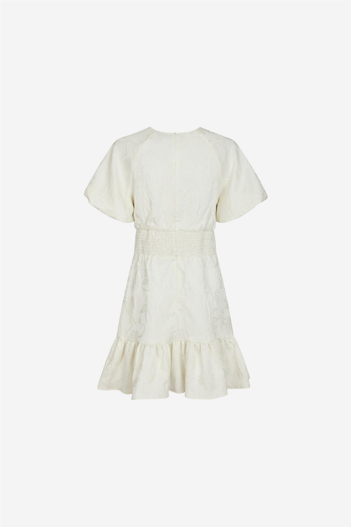 Sulli Jacquard Dress Creme