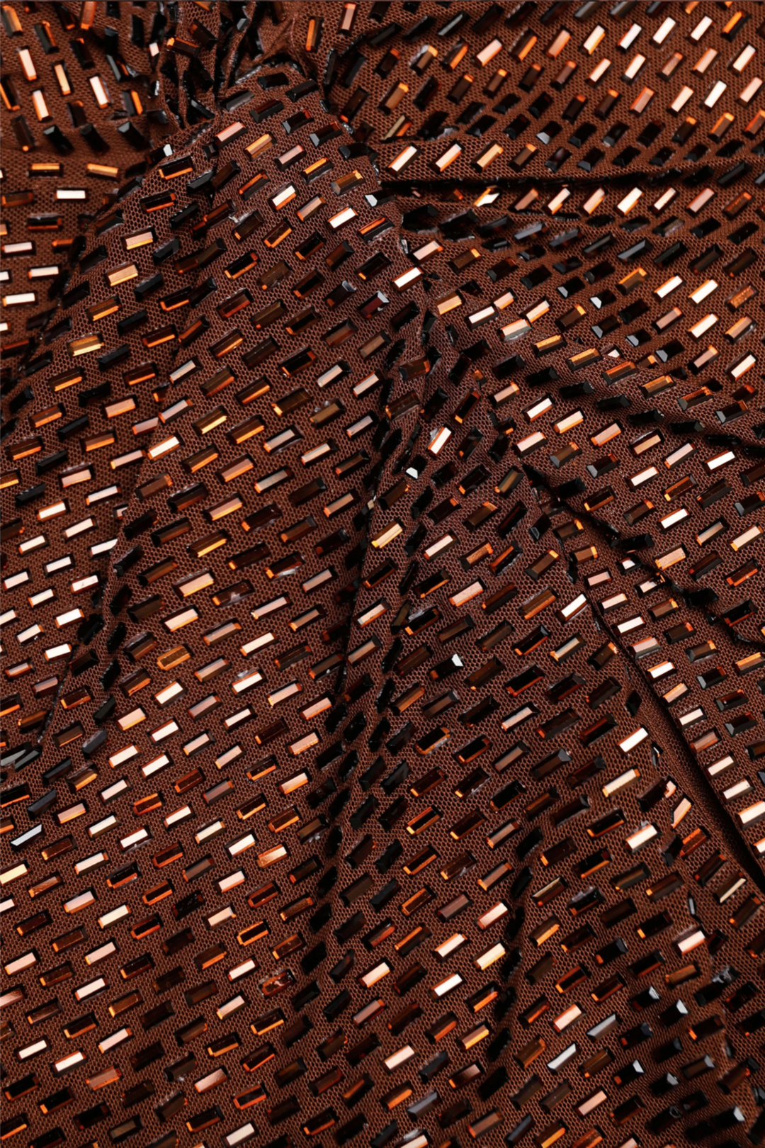 Rhinestone Maxi Dress Brown