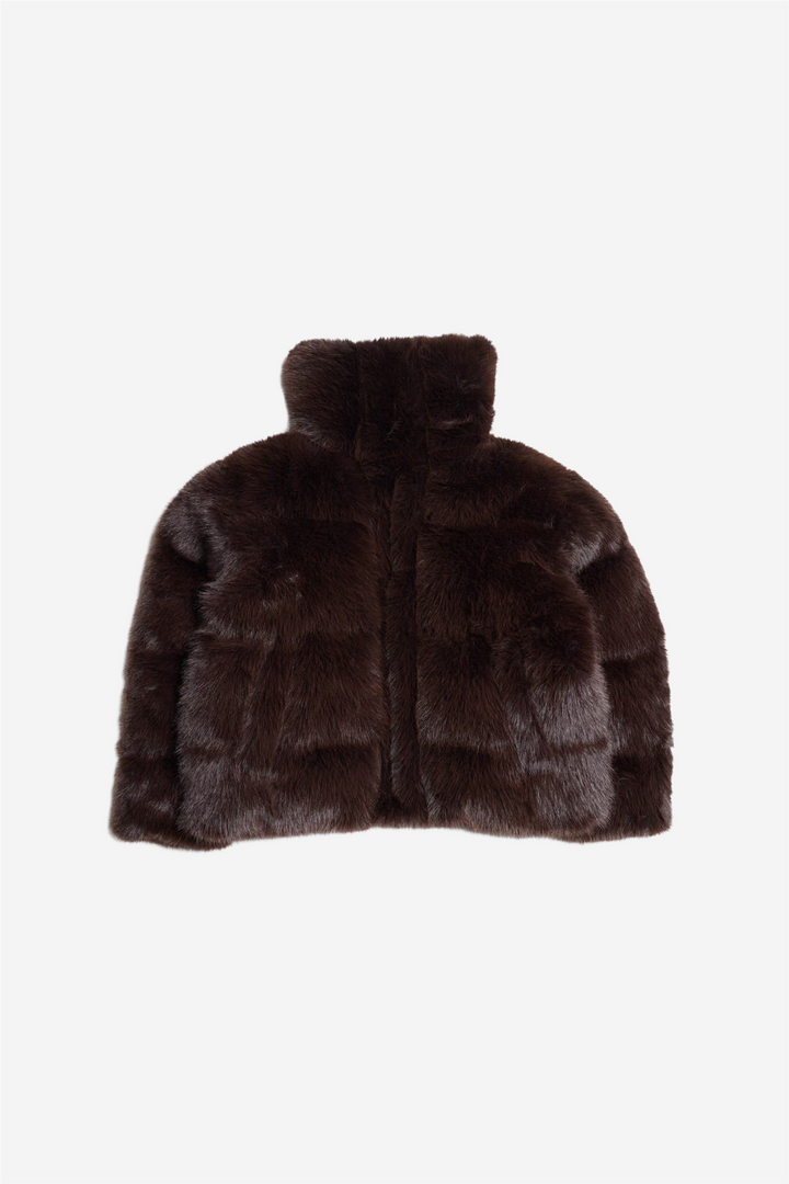 Steilia FauxFur Down Jacket Brown