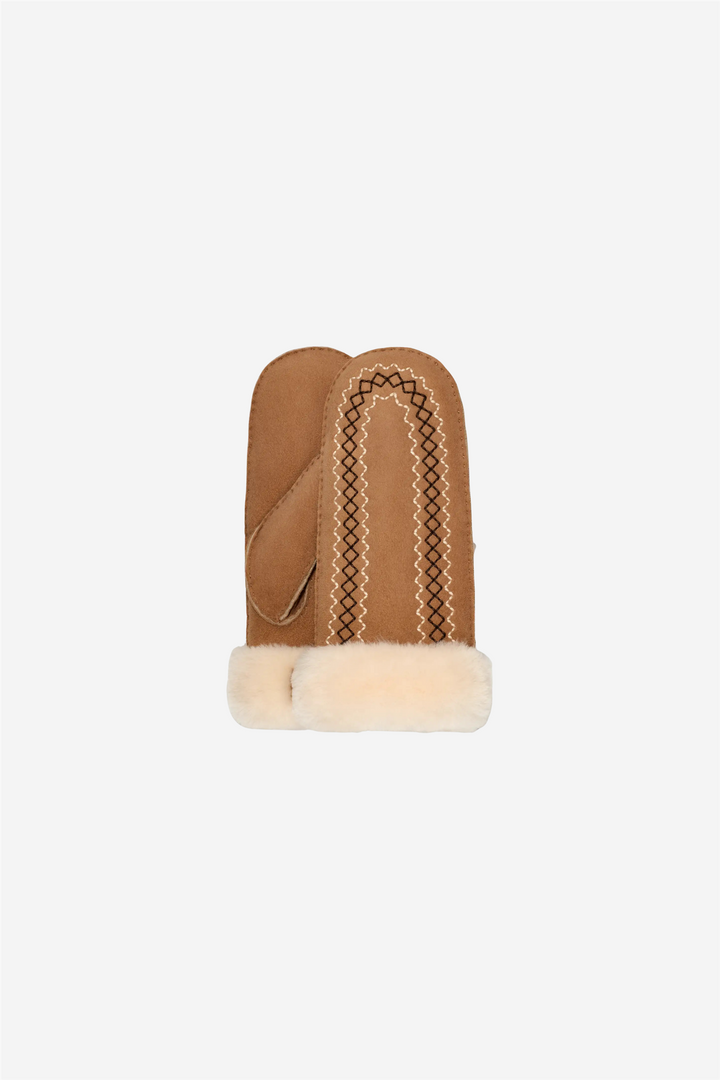 Atherson Embroidered Mitten Chestnut