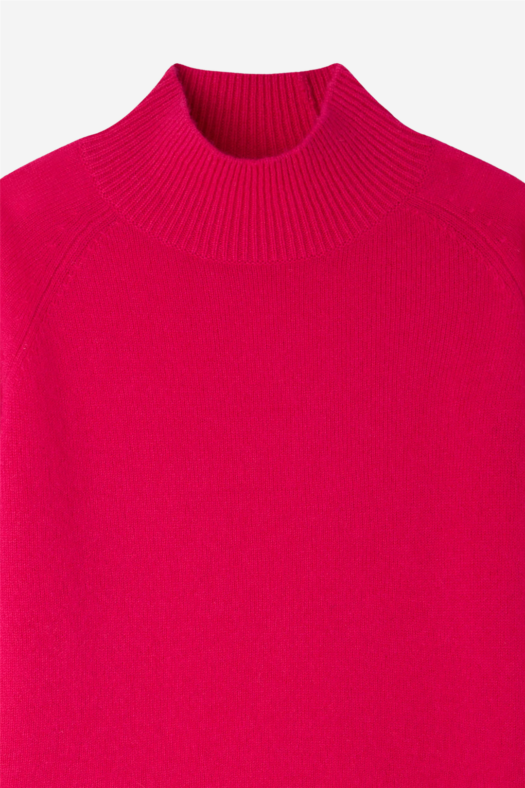 Striped Mock-Neck Sweater Raspberry Pink
