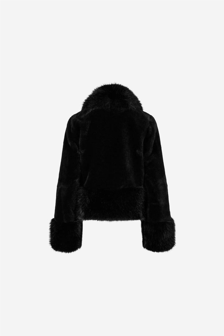 Adina fake fur jacket Black