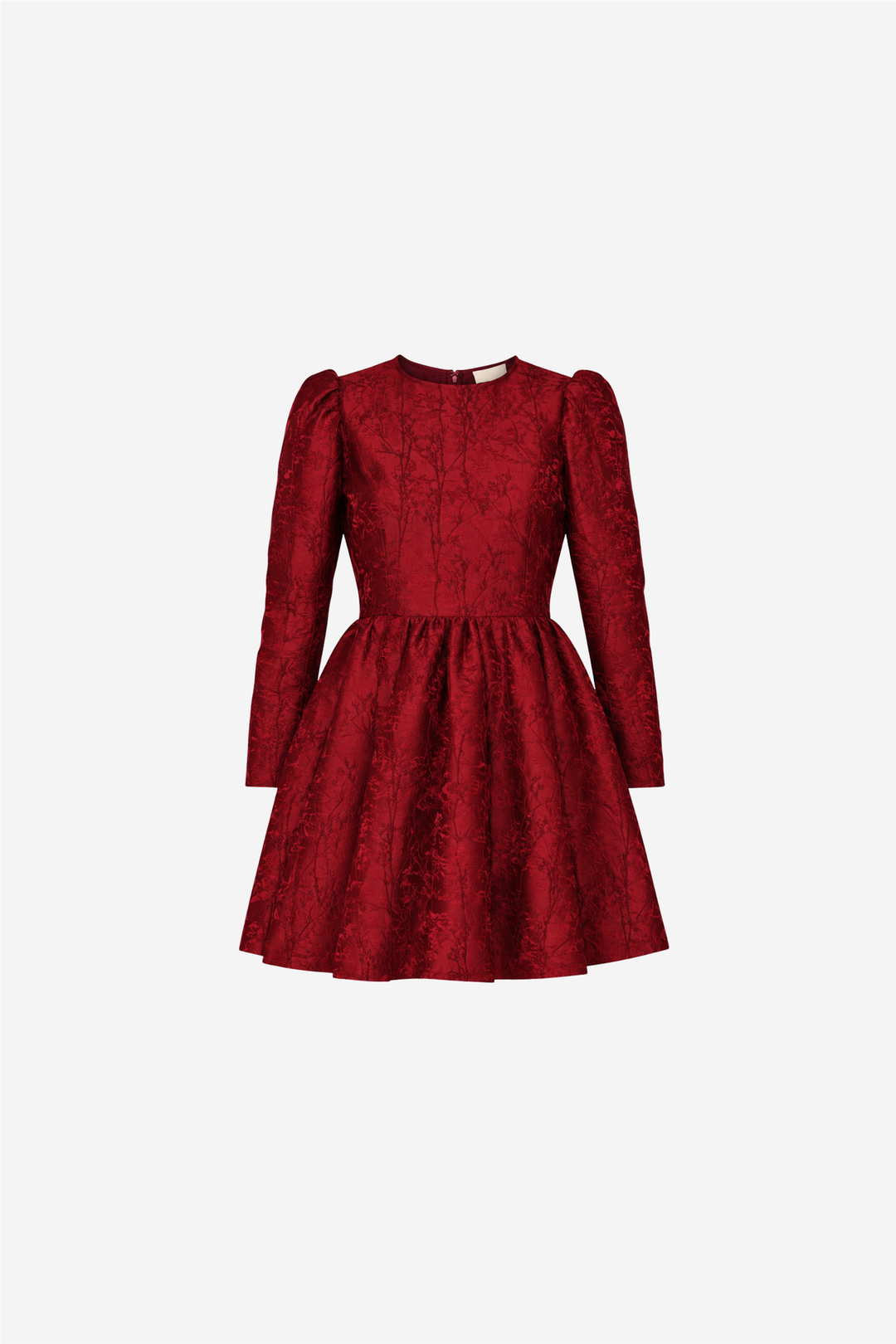 Brocade Mini Dress Cherry