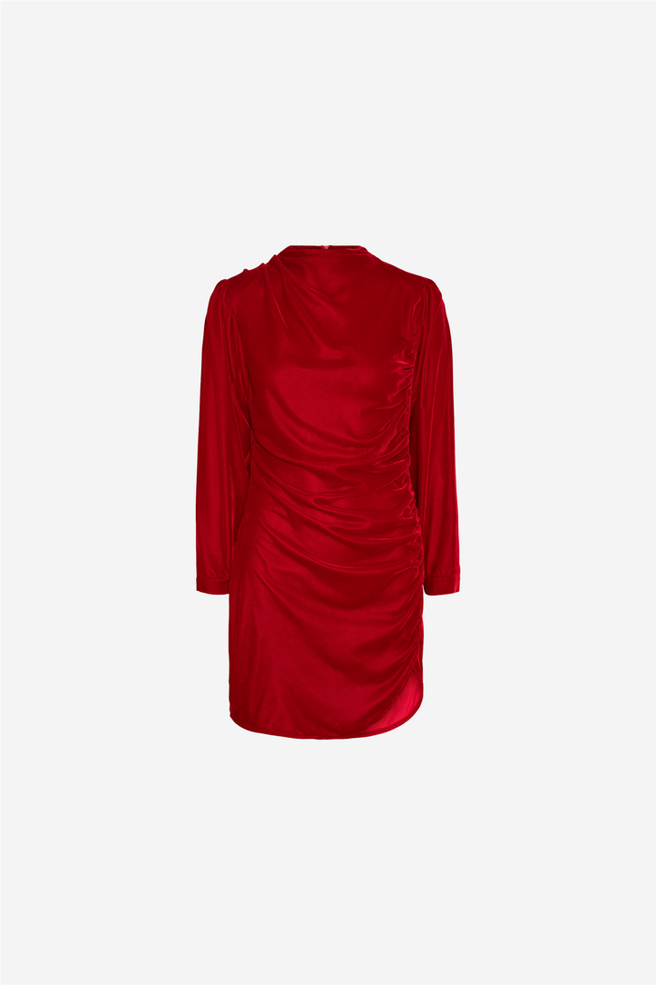 Jet dress velvet Red