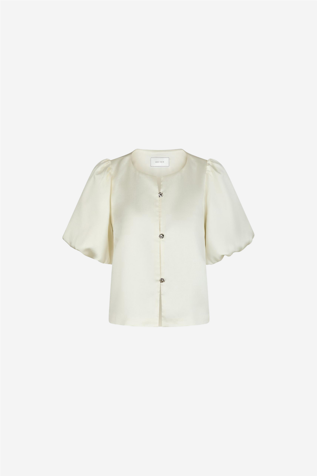 Aisa Dull Satin Blouse Ivory