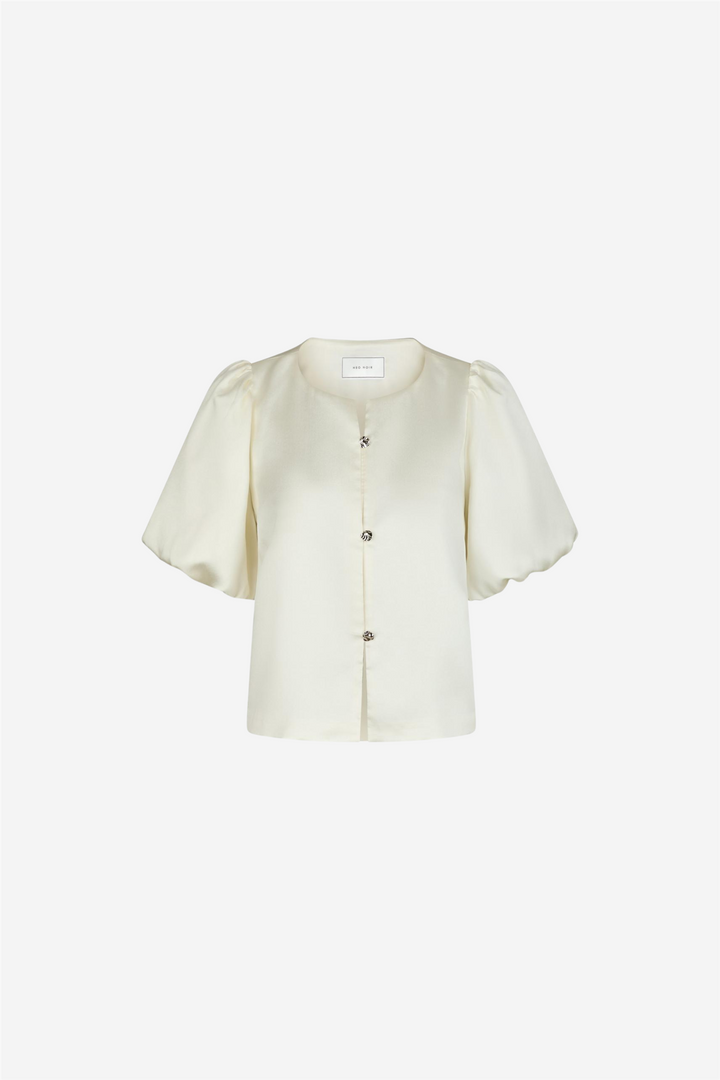 Aisa Dull Satin Blouse Ivory