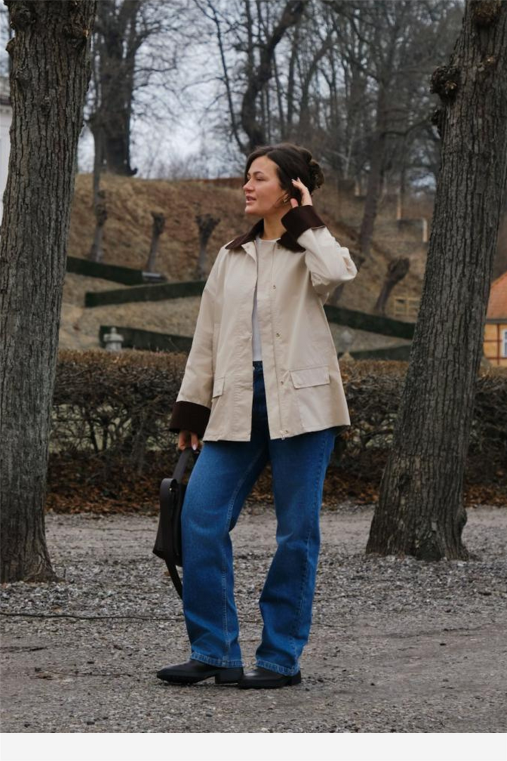 Anastacia Cord Jacket Ivory