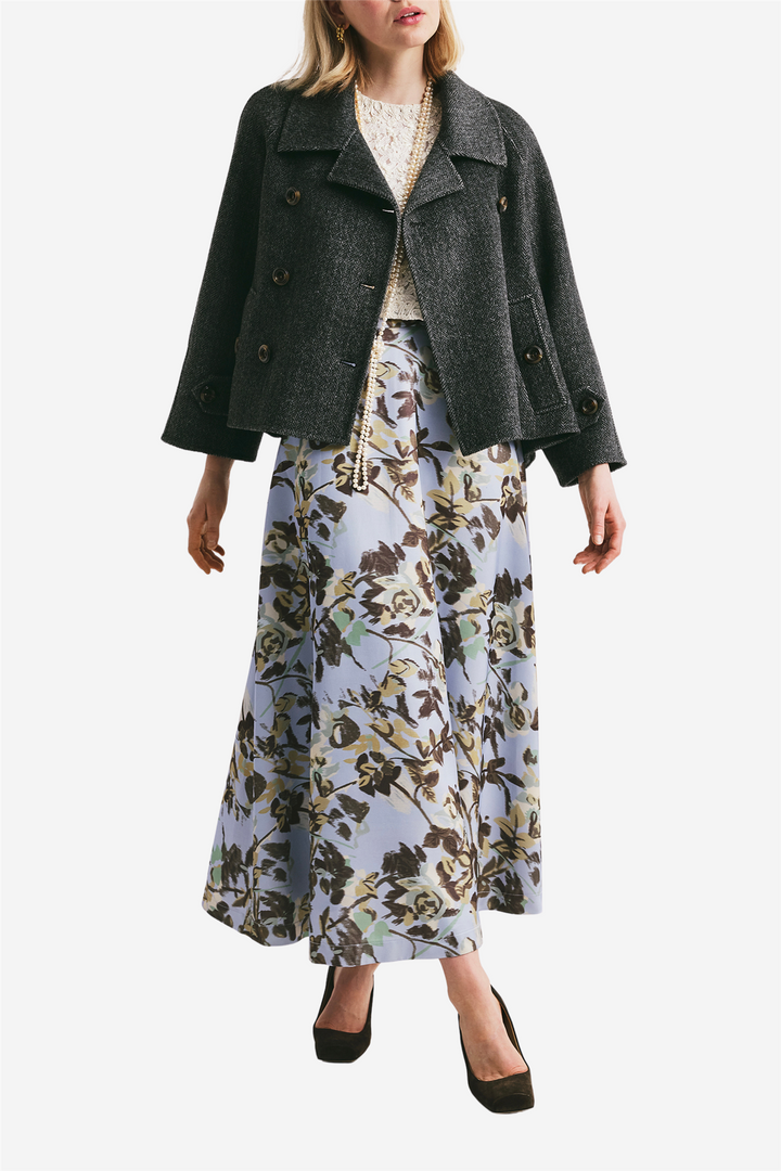 Tailored A-line Jacket Grey Melange