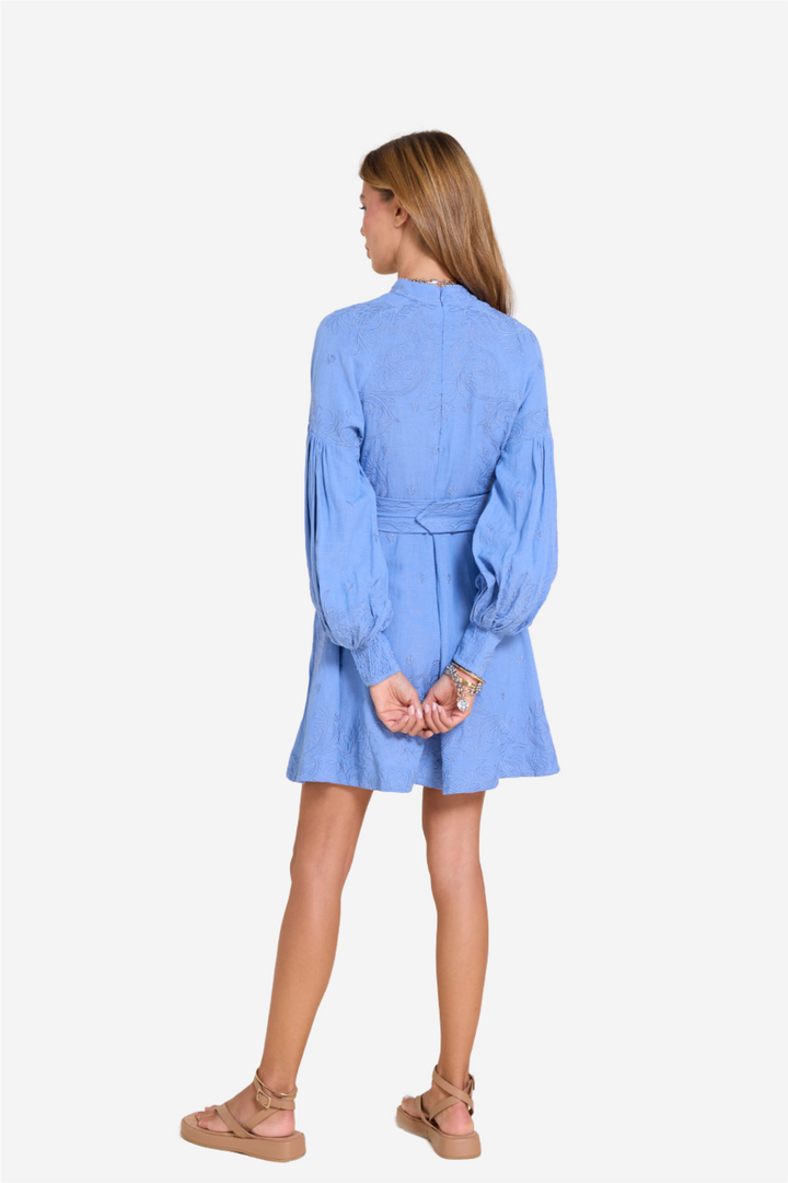 Berite Short Dress Milkey Blue
