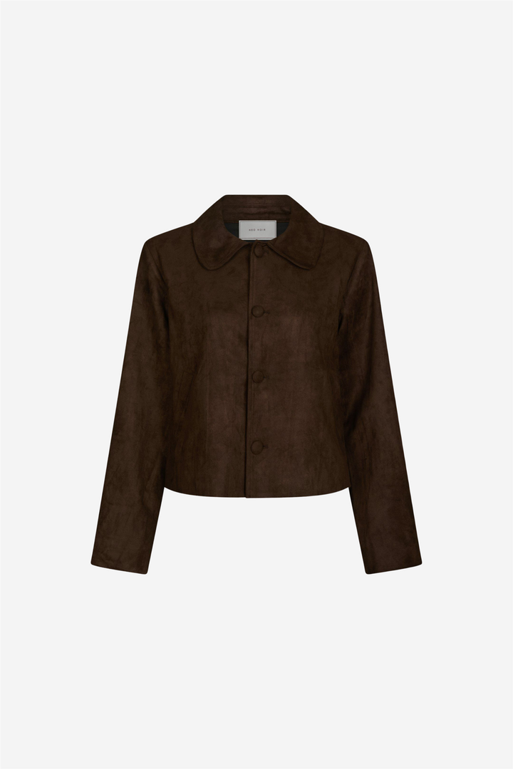 Nilo Suede Jacket Dark Brown