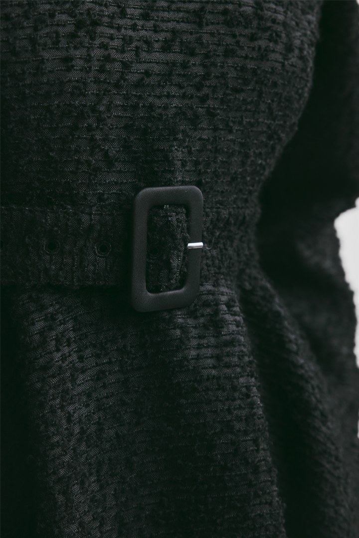 Boucle Belt Dress Black