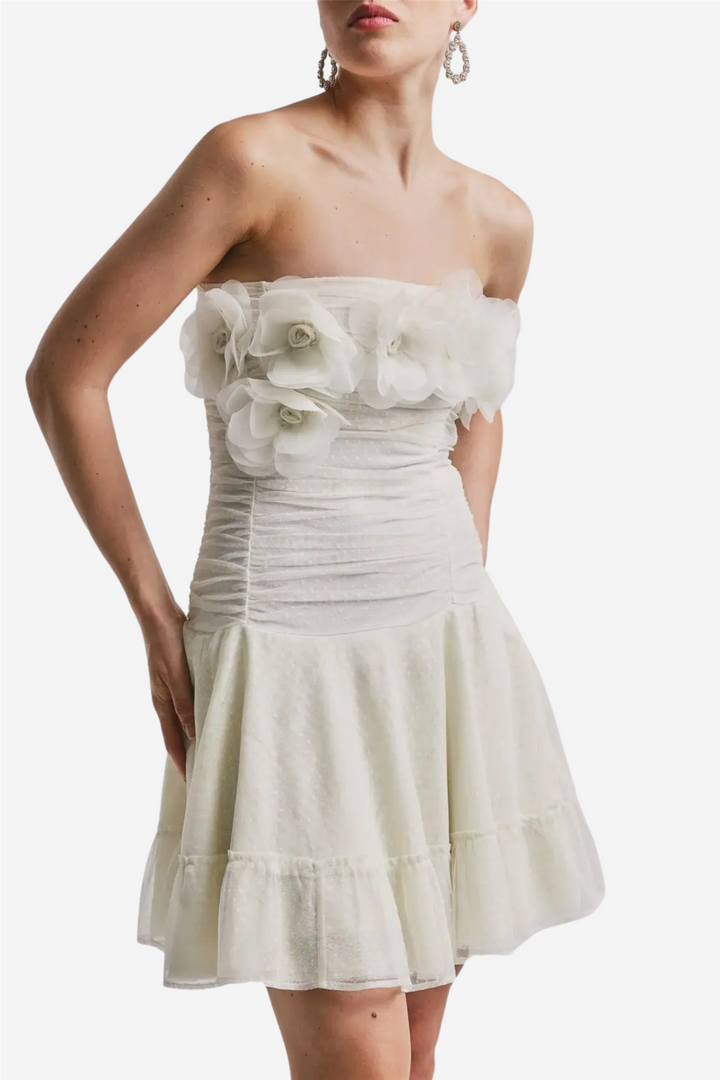 Tulle Mini Dress Vintage White