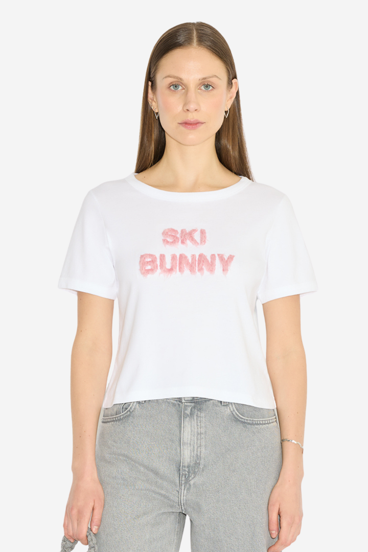 Kitty Fluffy Tee White