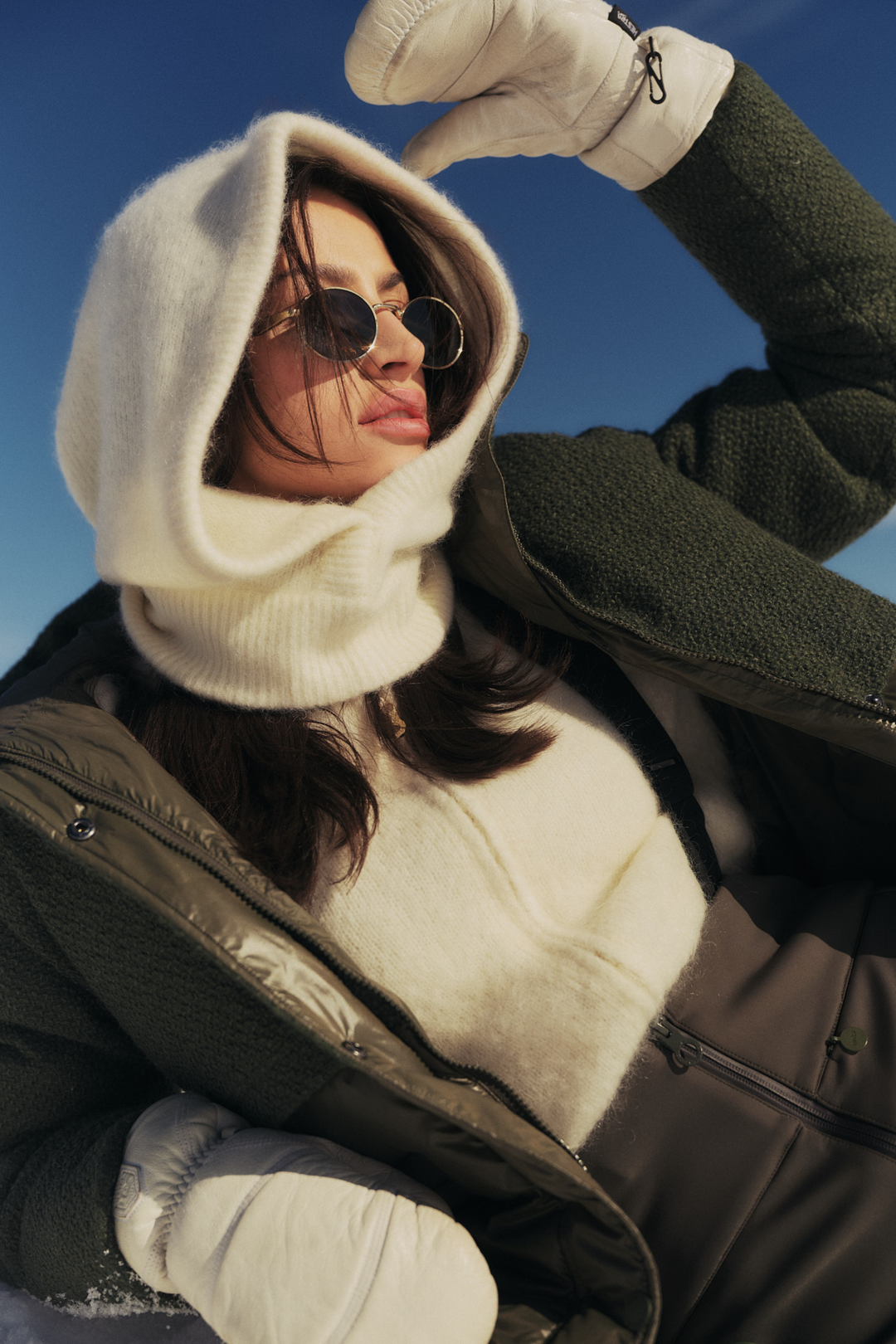 Kajsa Chunky Balaclava Bright white