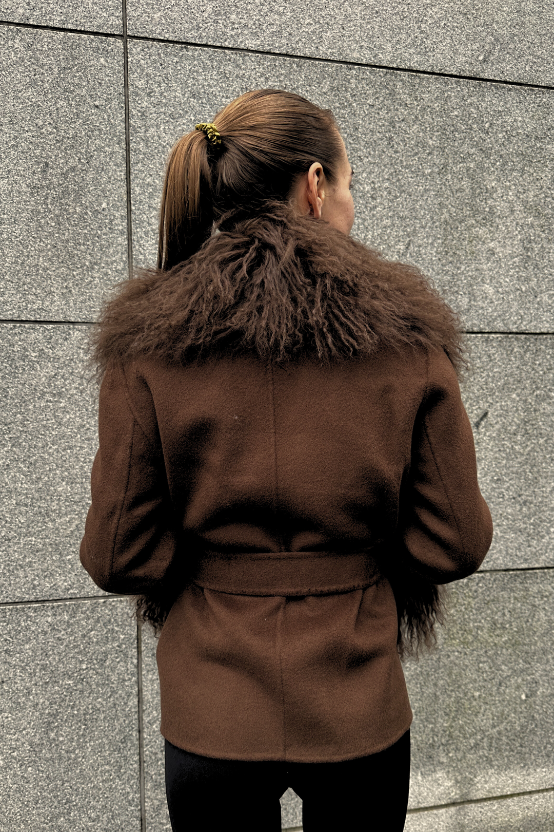 Marta Coat Mongolian Short Brown