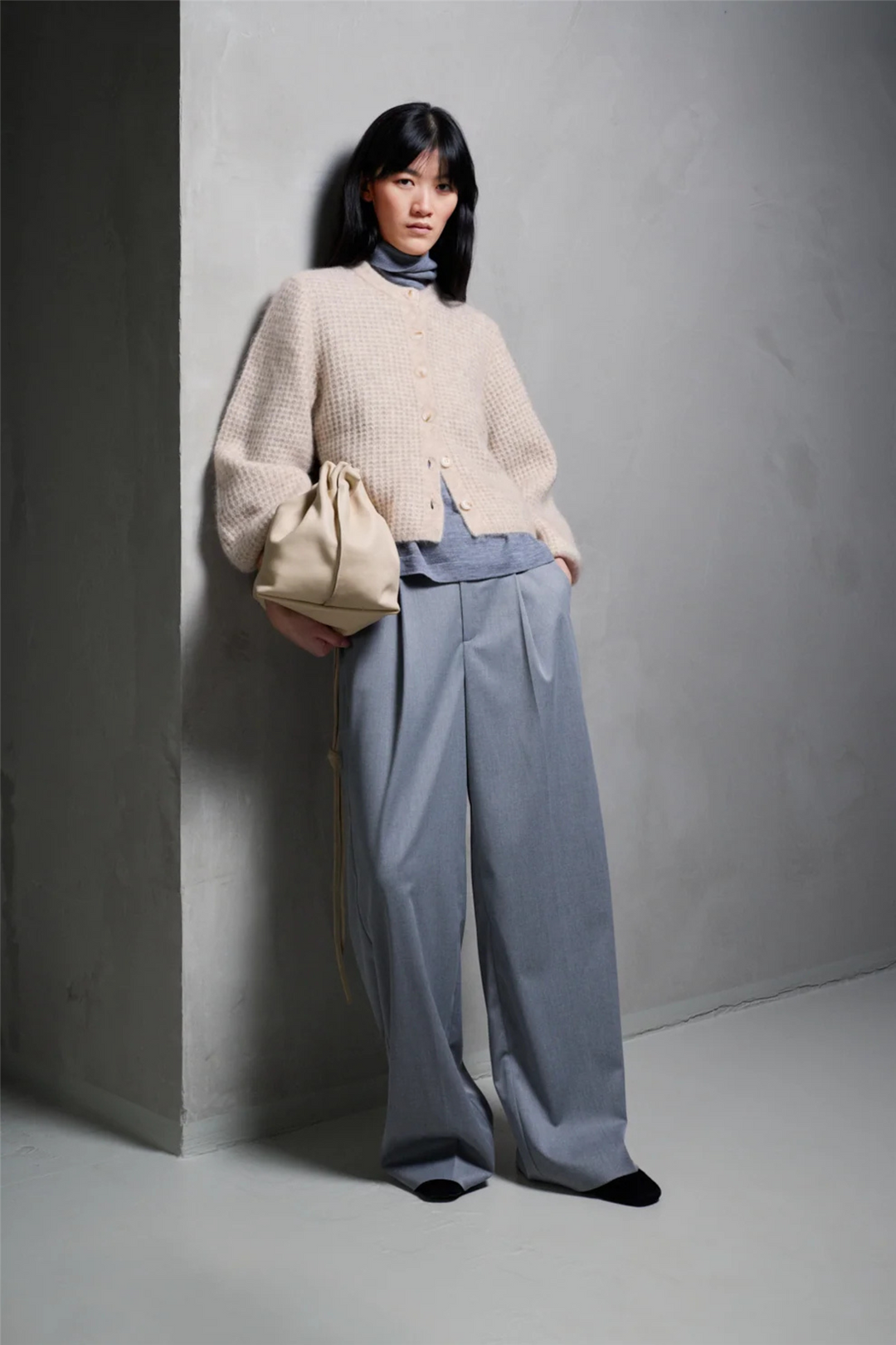 Sofia Mohair Cardigan Wheat