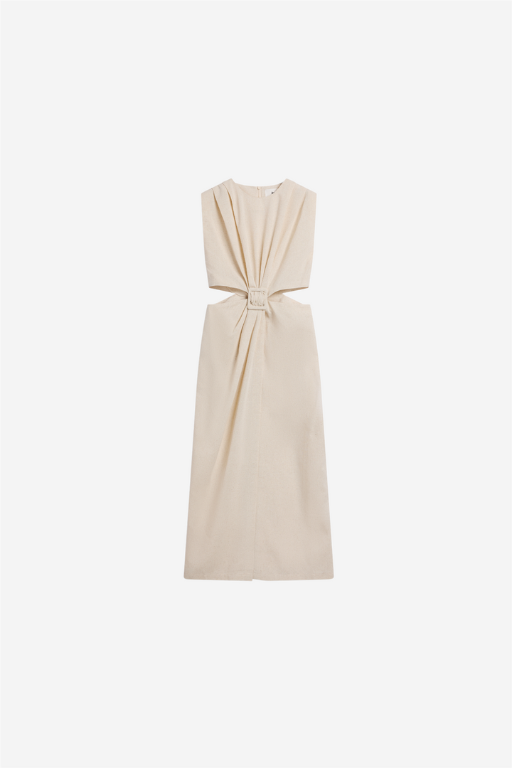 Riviera Dress Raw Beige