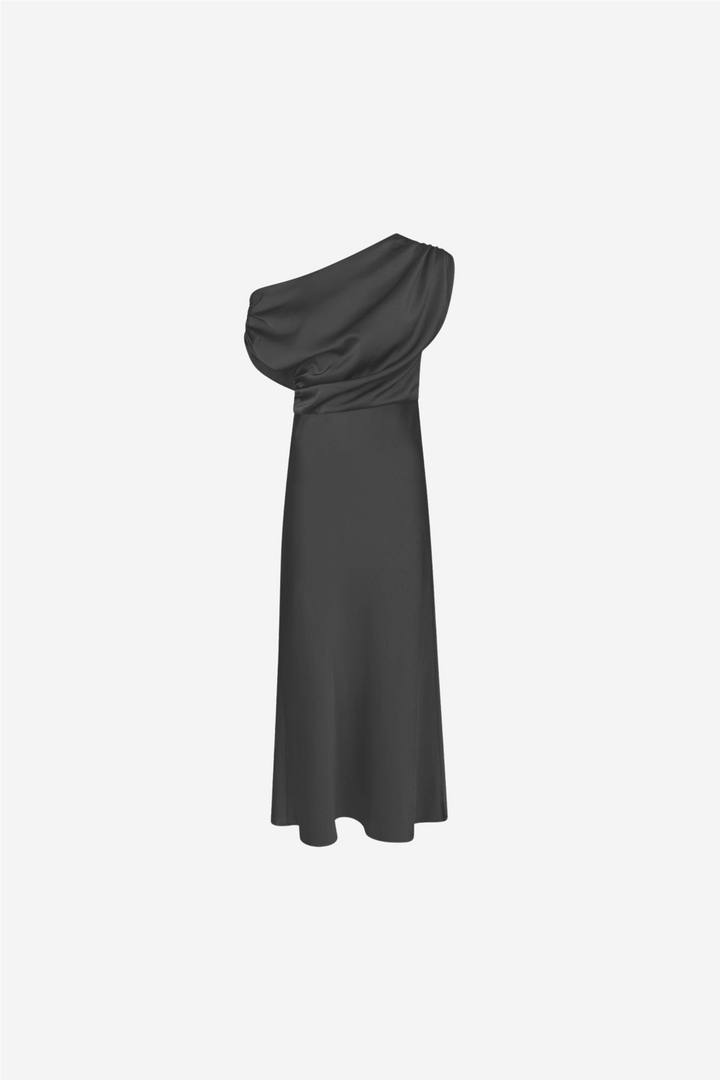 Lilith Heavy Sateen Dress Black