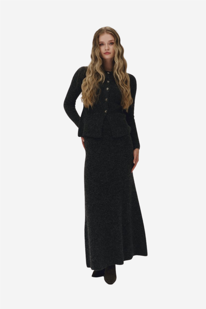 Marika Alpaca Skirt Charcoal