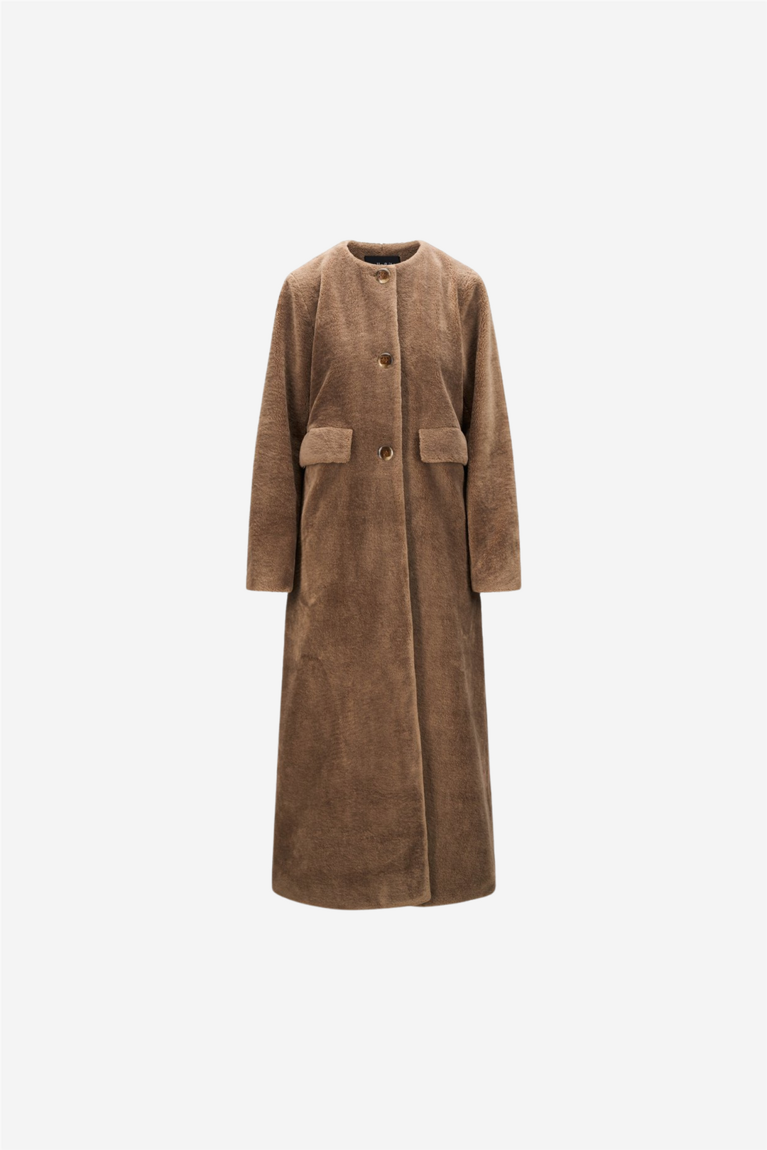 Emma Shearling Coat Mole Brown