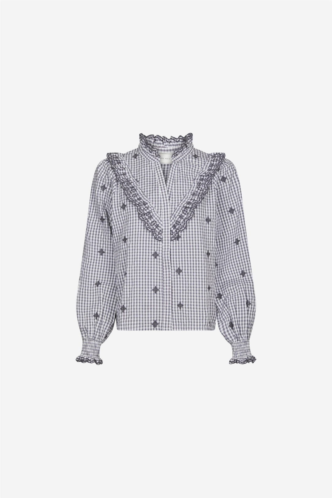 Degas Check Blouse Grey
