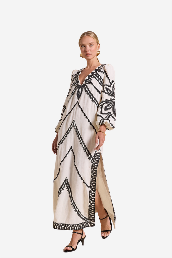 Hillary Kaftan Antique White