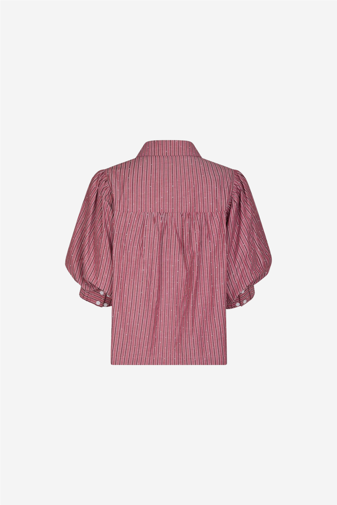Etta Soft Stripe Stone Shirt Dark Rose