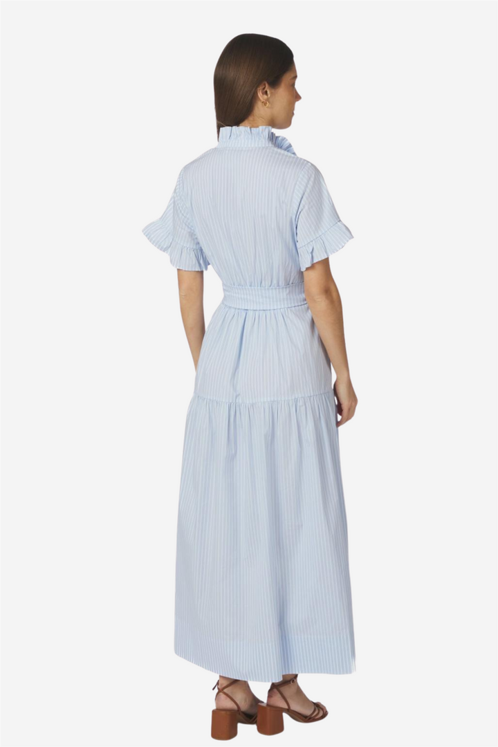 Nellie Soft Stripe Dress Light Blue