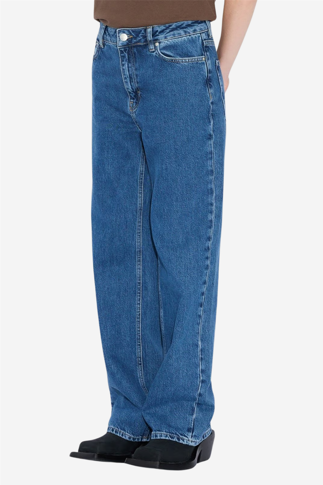 W Wide Jeans Mid Blue