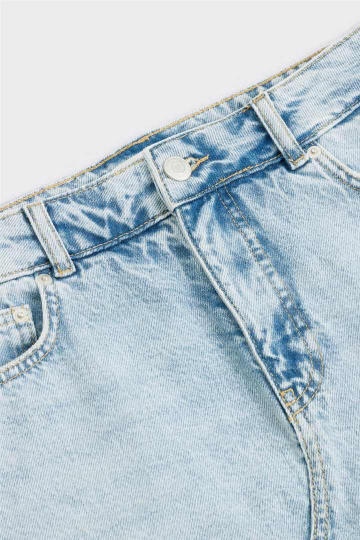 Denim Mini Skirt Blue Washed