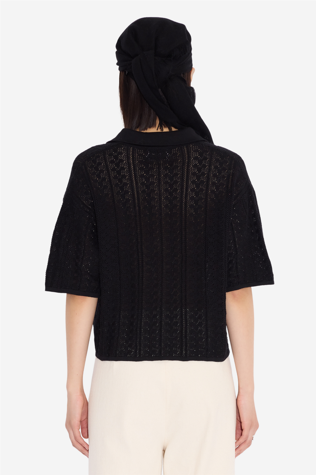 Kelp Crochet Shirt Black