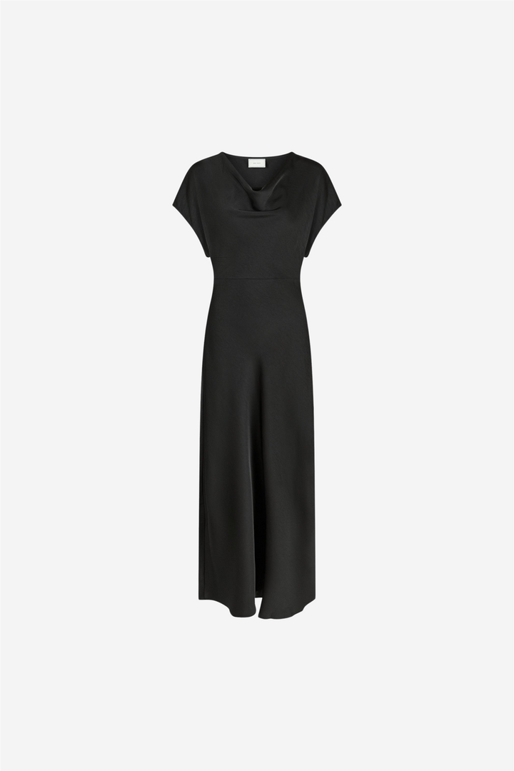 Andrea Heavy Sateen Dress Black