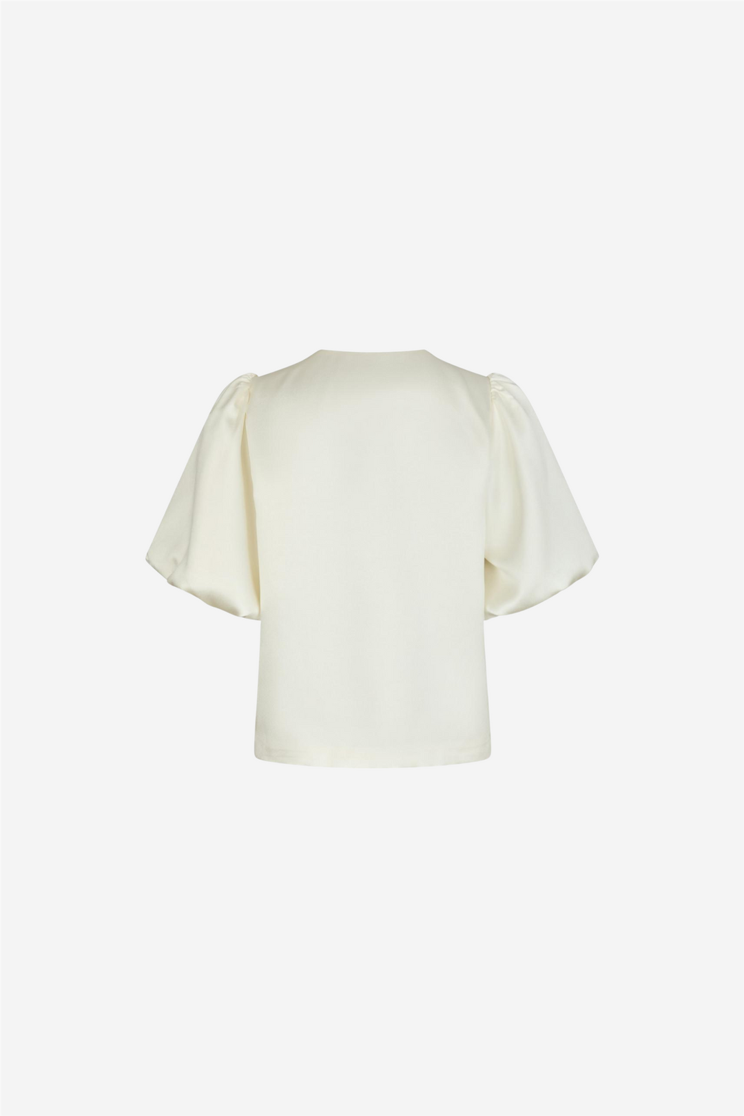 Aisa Dull Satin Blouse Ivory