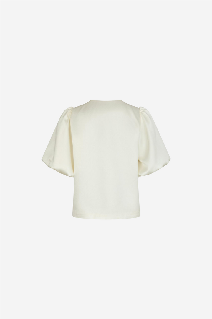 Aisa Dull Satin Blouse Ivory