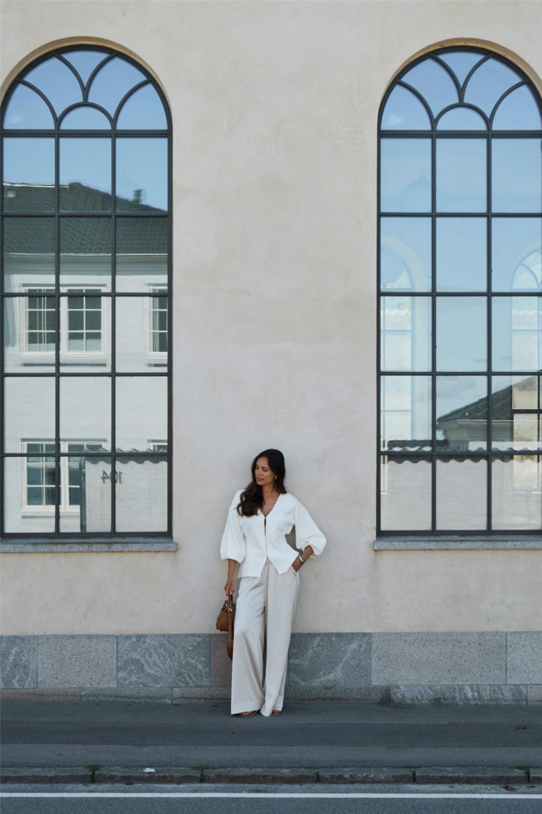 Sebba Satin Pants Ivory