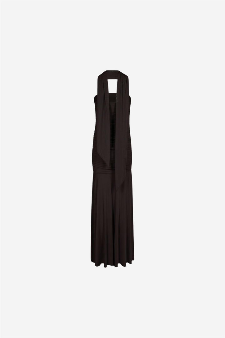 Misi Mesh Dress Brown